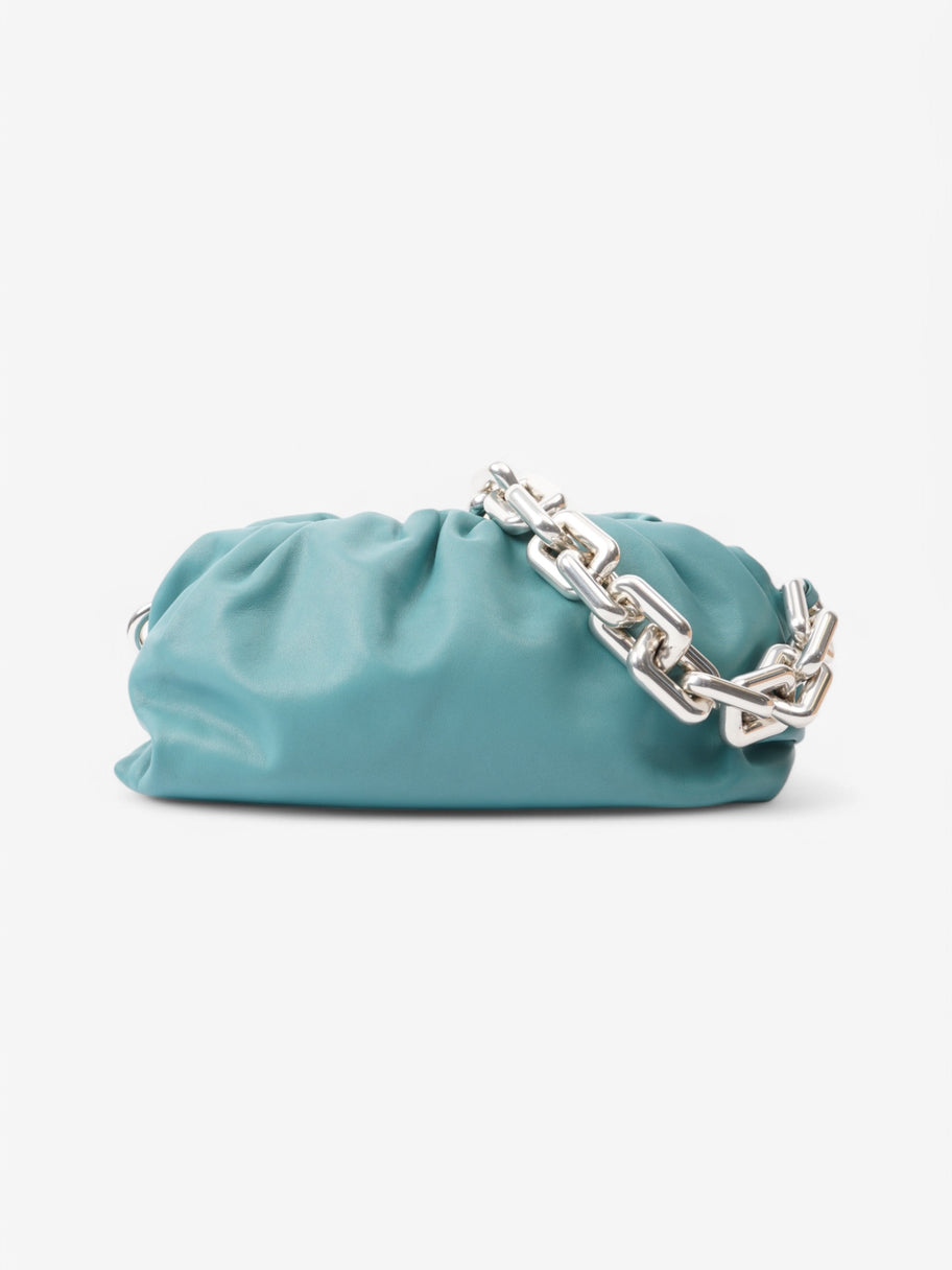 Bottega Veneta Chain Pouch Teal Leather Image 4