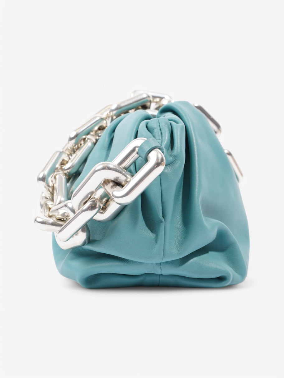 Bottega Veneta Chain Pouch Teal Leather Image 5