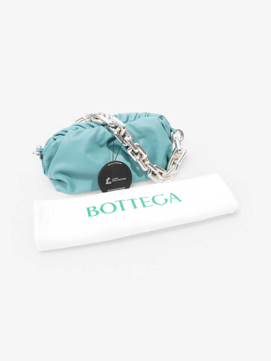 Bottega Veneta Chain Pouch Teal Leather Image 9