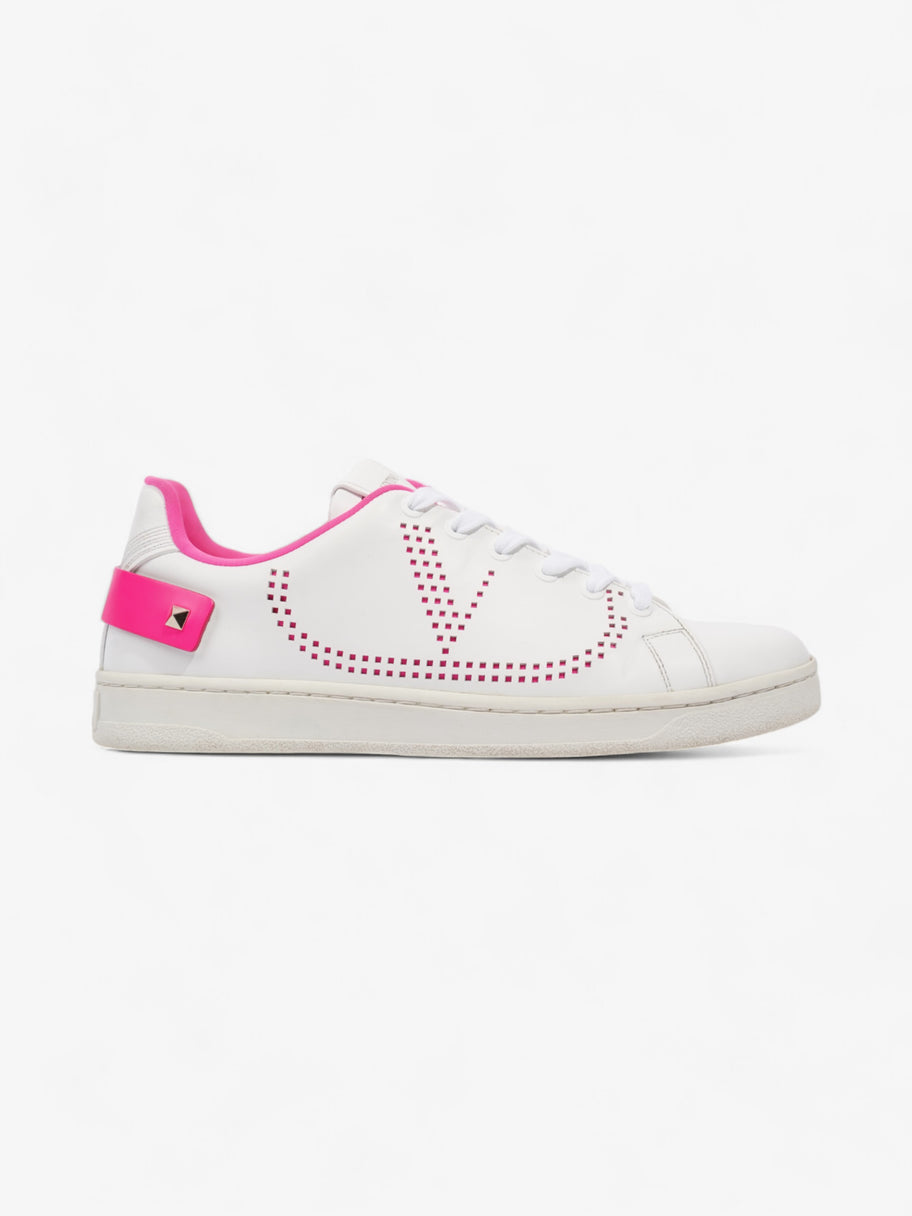 Valentino VLogo Sneakers White / Neon Pink Leather EU 39 UK 6 Image 1