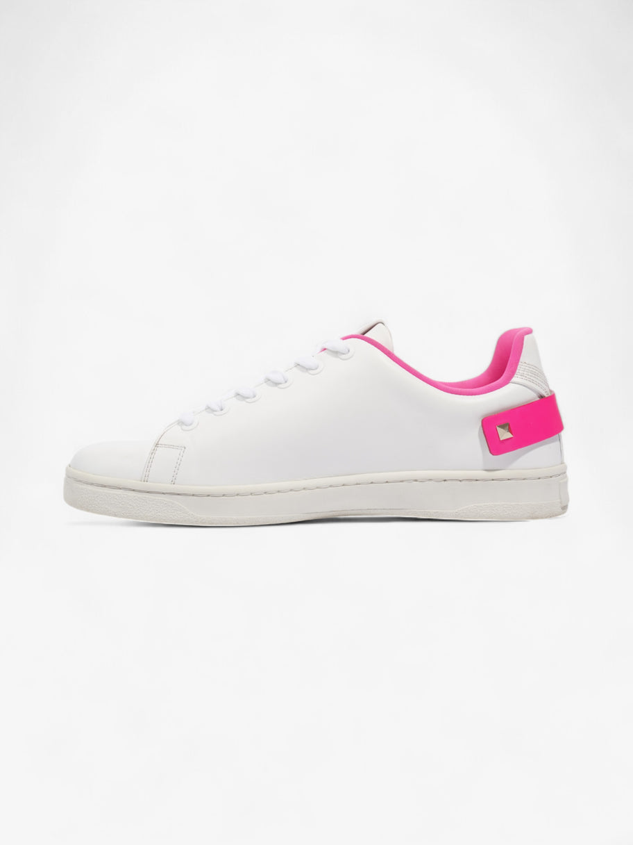 Valentino VLogo Sneakers White / Neon Pink Leather EU 39 UK 6 Image 3