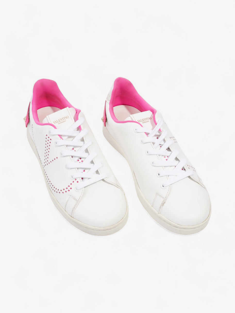 Valentino VLogo Sneakers White / Neon Pink Leather EU 39 UK 6 Image 8