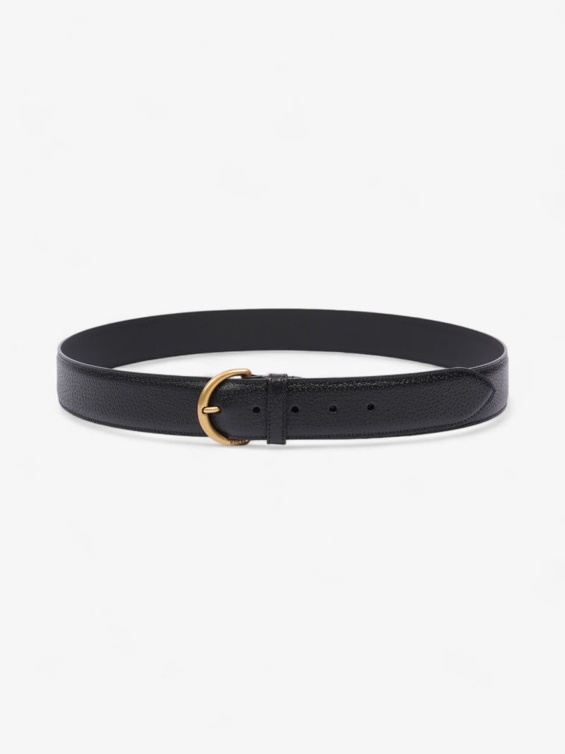  Gucci Buckle Belt Black Leather 105cm 42