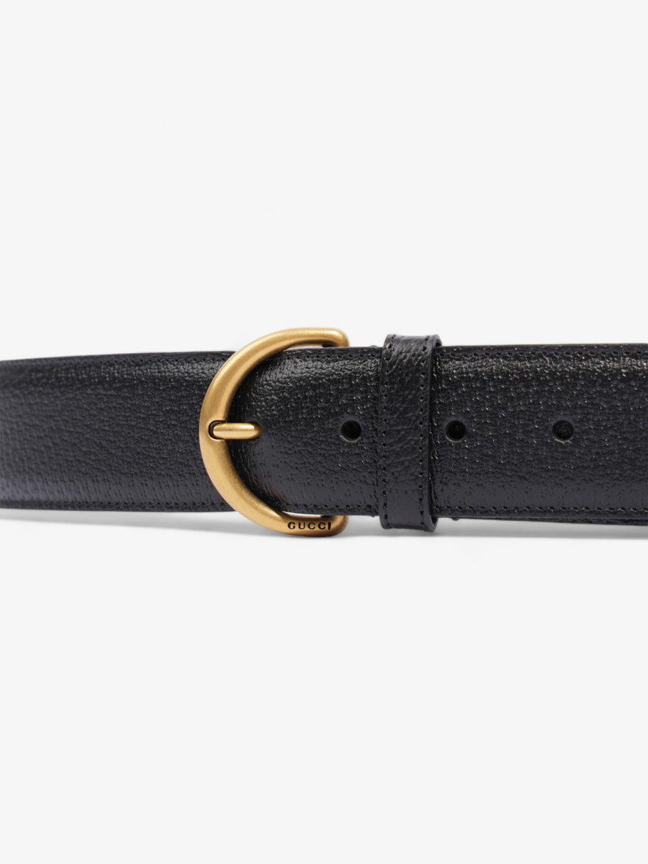 Gucci Buckle Belt Black Leather 105cm 42