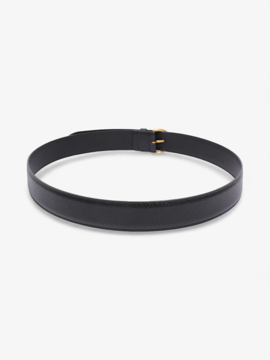 Gucci Buckle Belt Black Leather 105cm 42