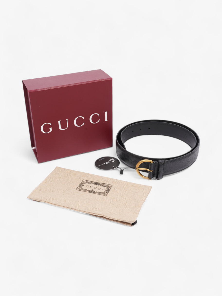 Gucci Buckle Belt Black Leather 105cm 42