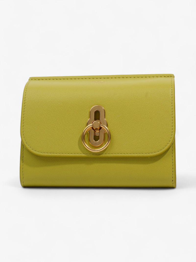  Mulberry Amberley Wallet Meadow Green / Gold Calfskin Leather Medium