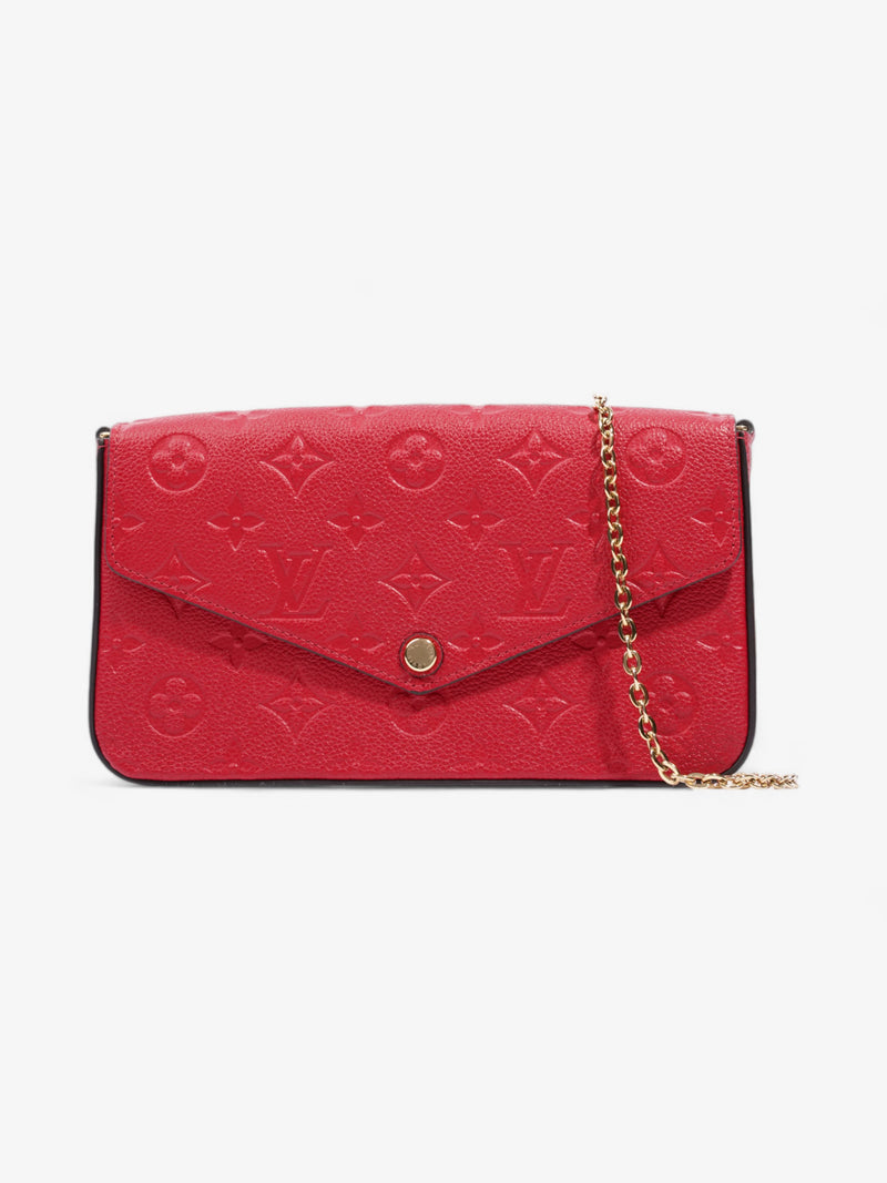  Louis Vuitton Pochette Felicie Monogram Empreinte / Red Empreinte Leather