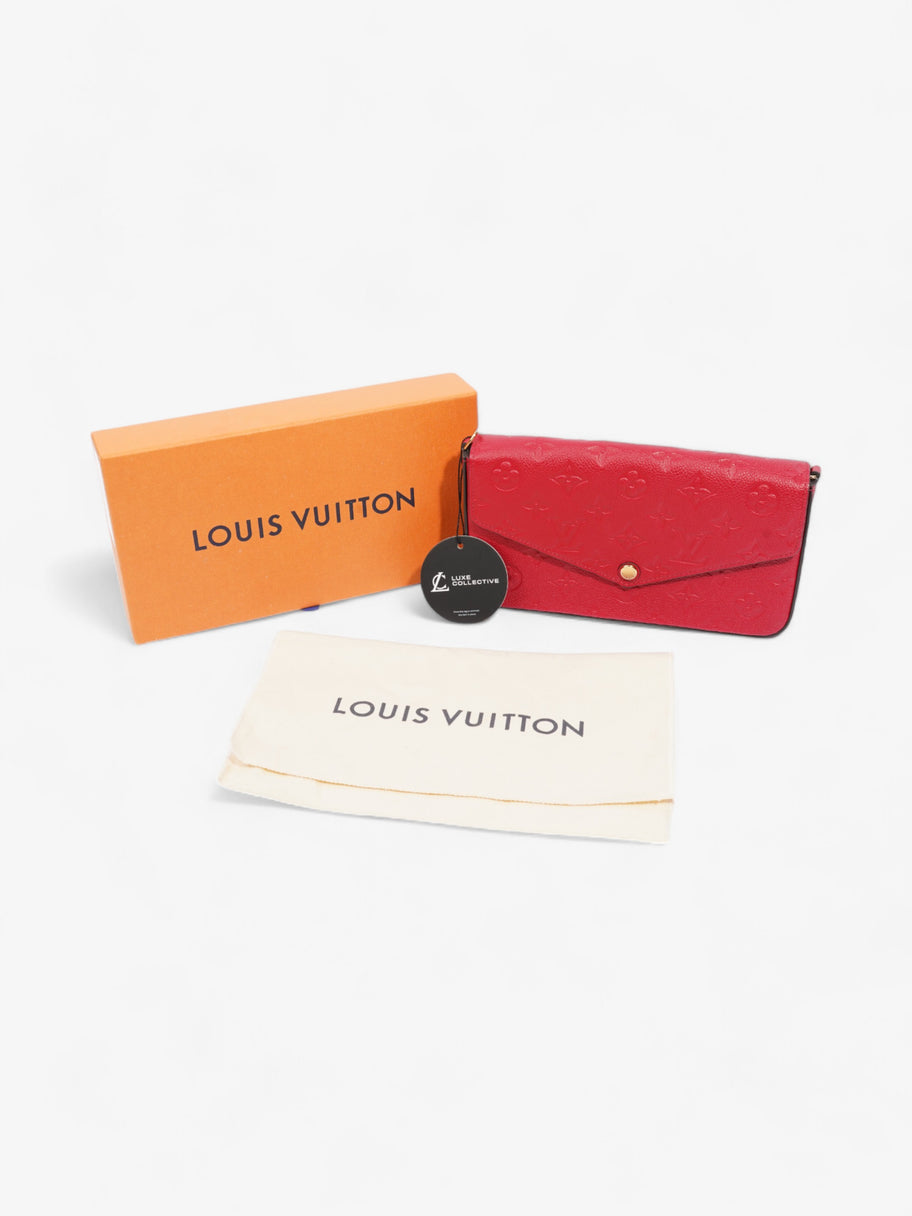 Louis Vuitton Pochette Felicie Monogram Empreinte / Red Empreinte Leather Image 9