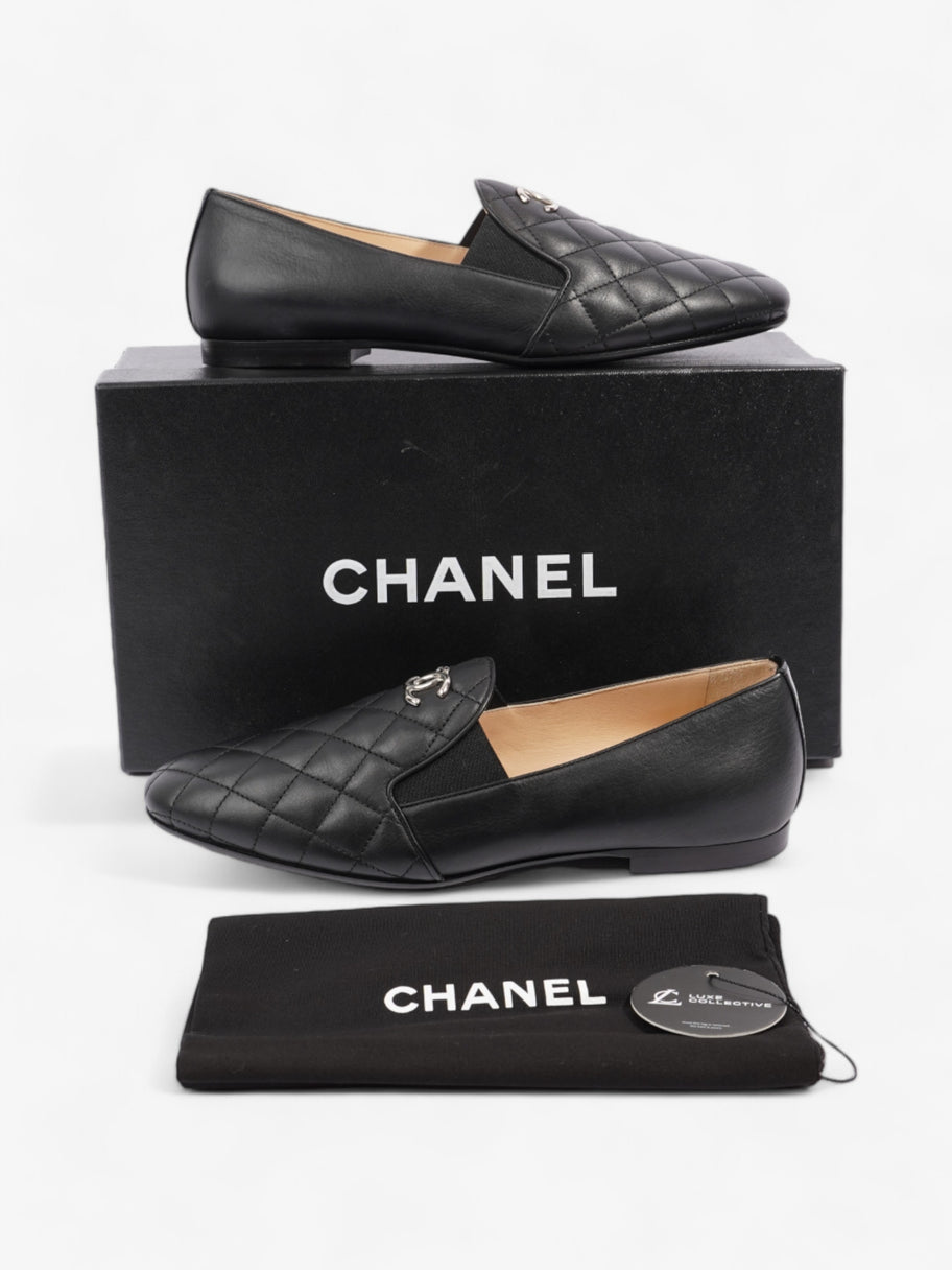 Chanel Mocassins Loafer Black Leather EU 38 UK 5 Image 10