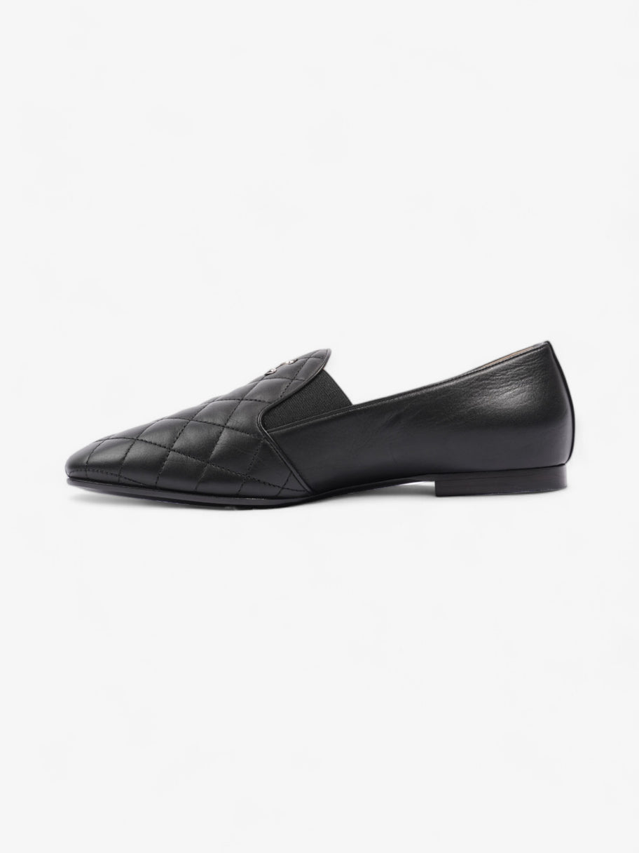 Chanel Mocassins Loafer Black Leather EU 38 UK 5 Image 3