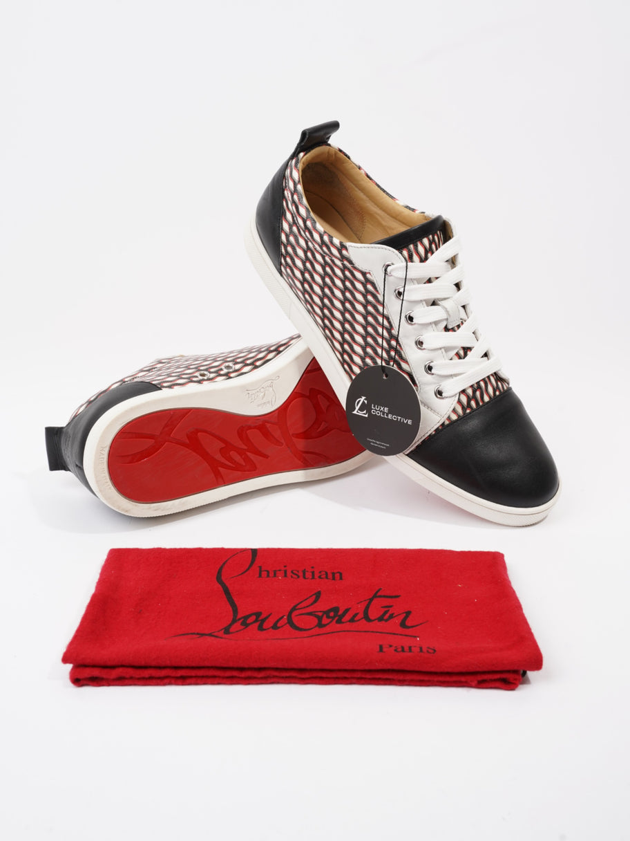 Christian Louboutin Gondolier Sneakers Black / White / Red Leather EU 43.5 UK 9.5 Image 10