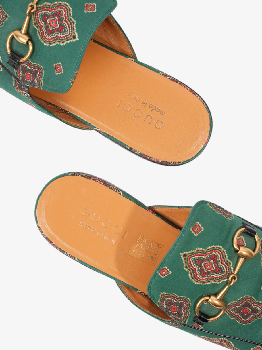 Gucci Princetown Loafer Green / Red Canvas EU 44 UK 10 Image 8