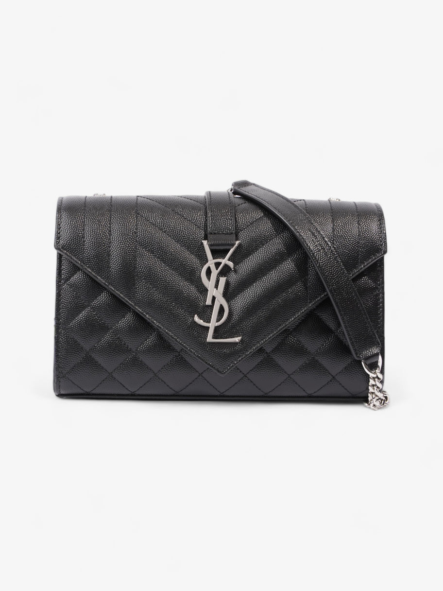 Saint Laurent Envelope Small Black Matelasse Leather Image 1