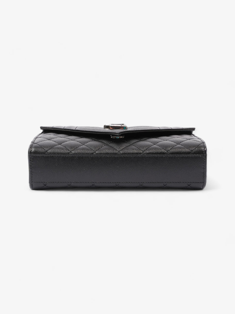 Saint Laurent Envelope Small Black Matelasse Leather Image 6