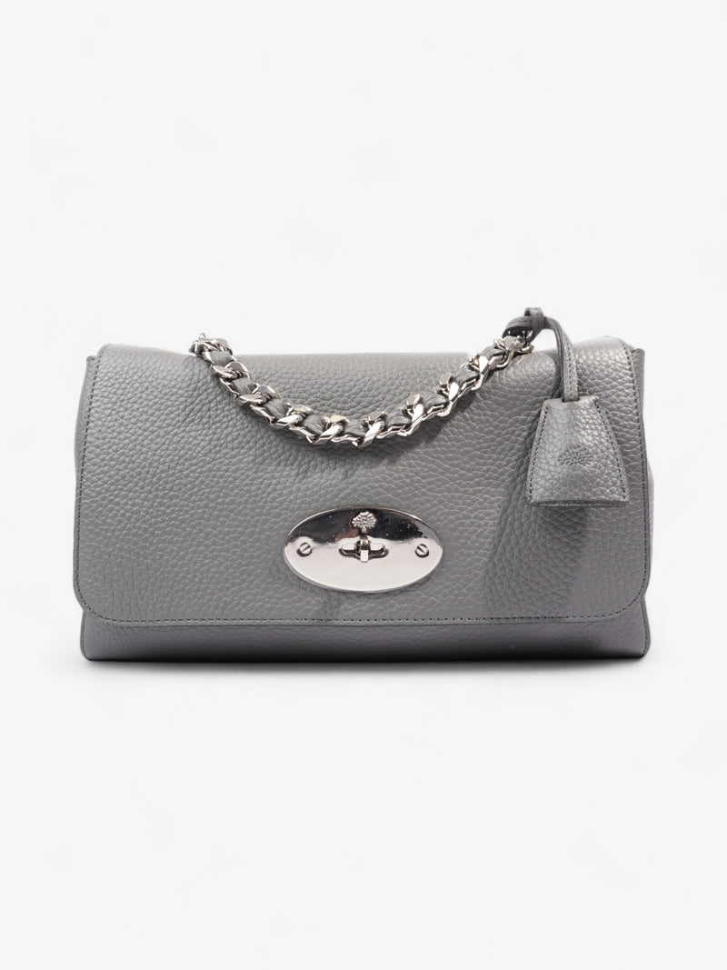  Mulberry Lily Top Handle Bag Grey Grained Leather Medium