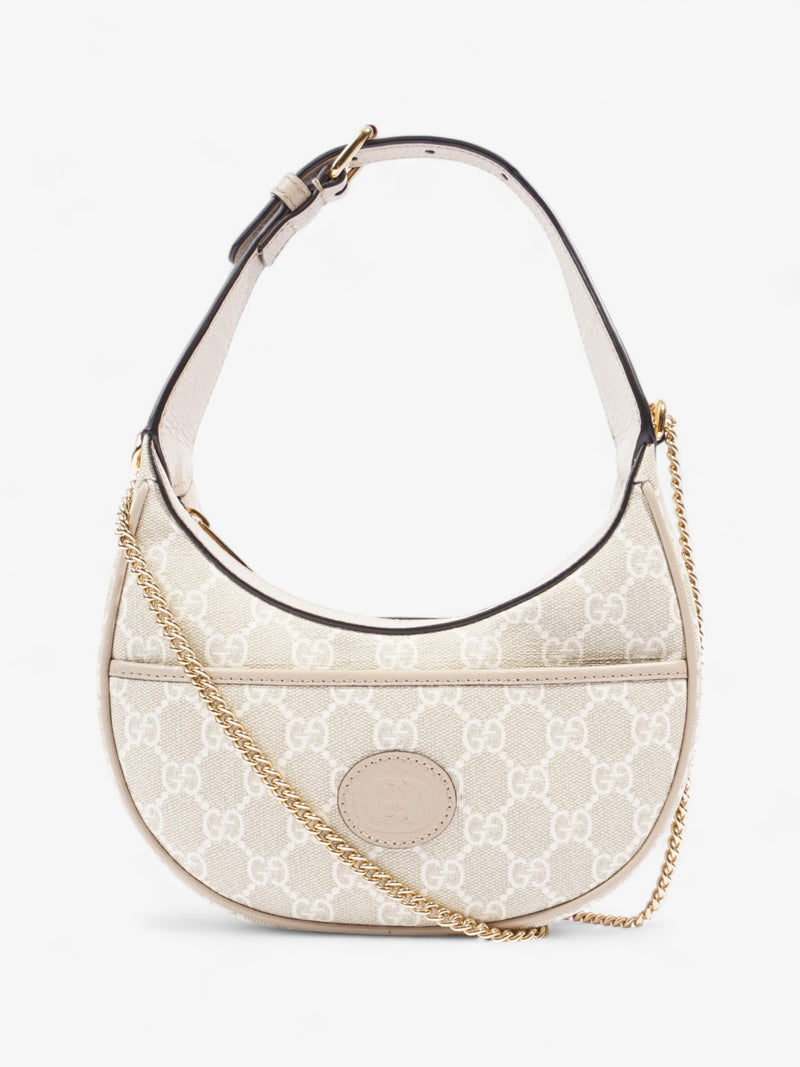  Gucci Ophidia GG Supreme / Beige / White Coated Canvas Mini