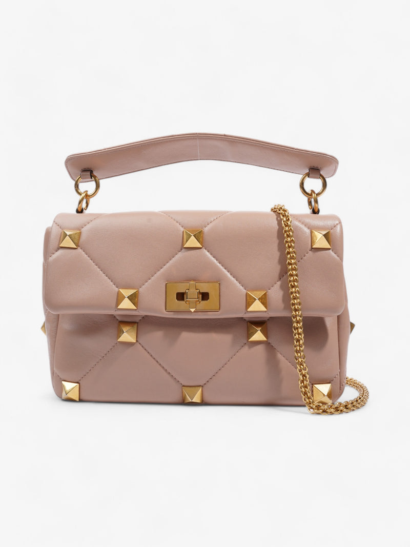  Valentino Roman Stud Pink Nude Nappa Leather Medium