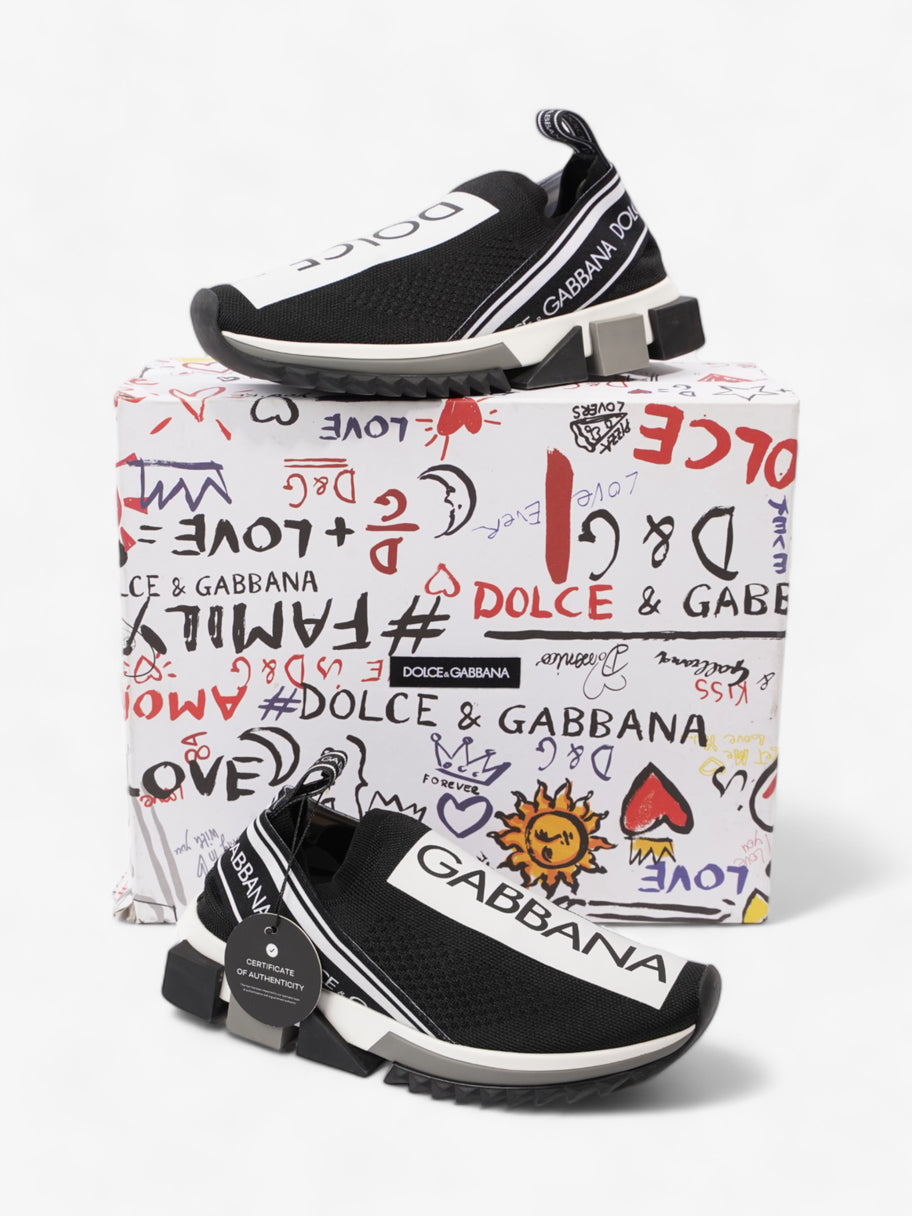 Dolce and Gabbana Sorrento Logo Slip-on Sneakers Black / White Cotton EU 37.5 UK 4 Image 10