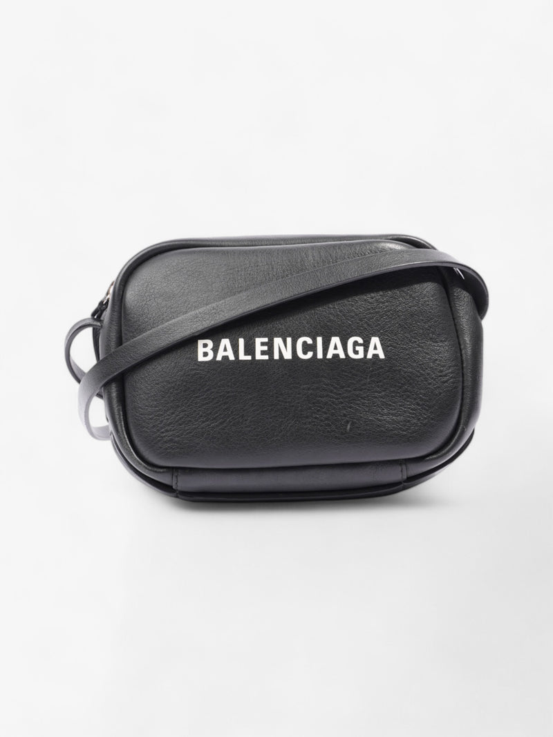  Balenciaga Camera Bag Black / White Leather