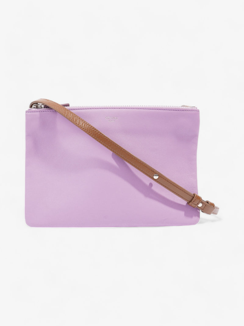  Celine Trio Lilac / Brown / Cream Leather Small