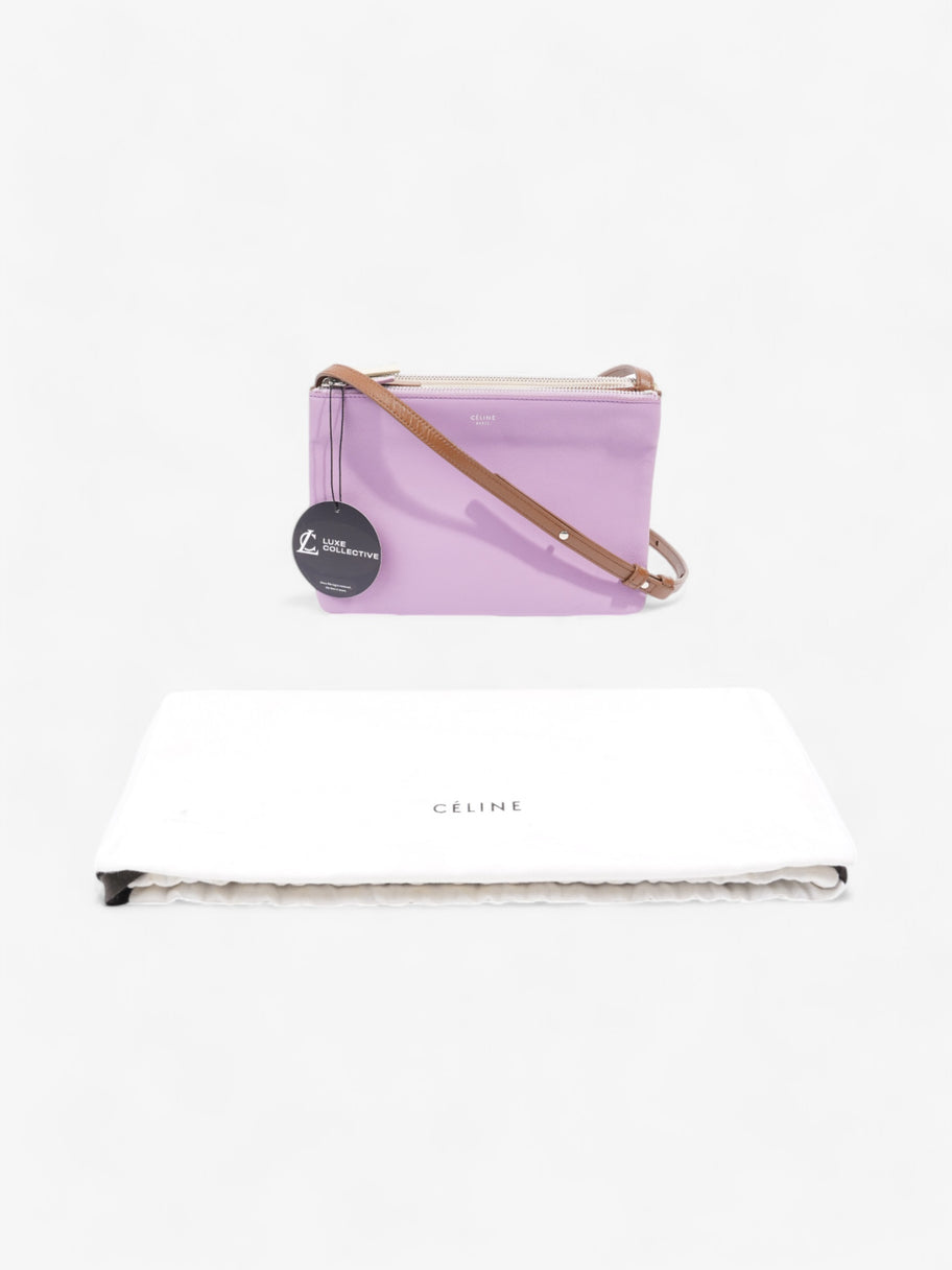 Celine Trio Lilac / Brown / Cream Leather Small Image 10