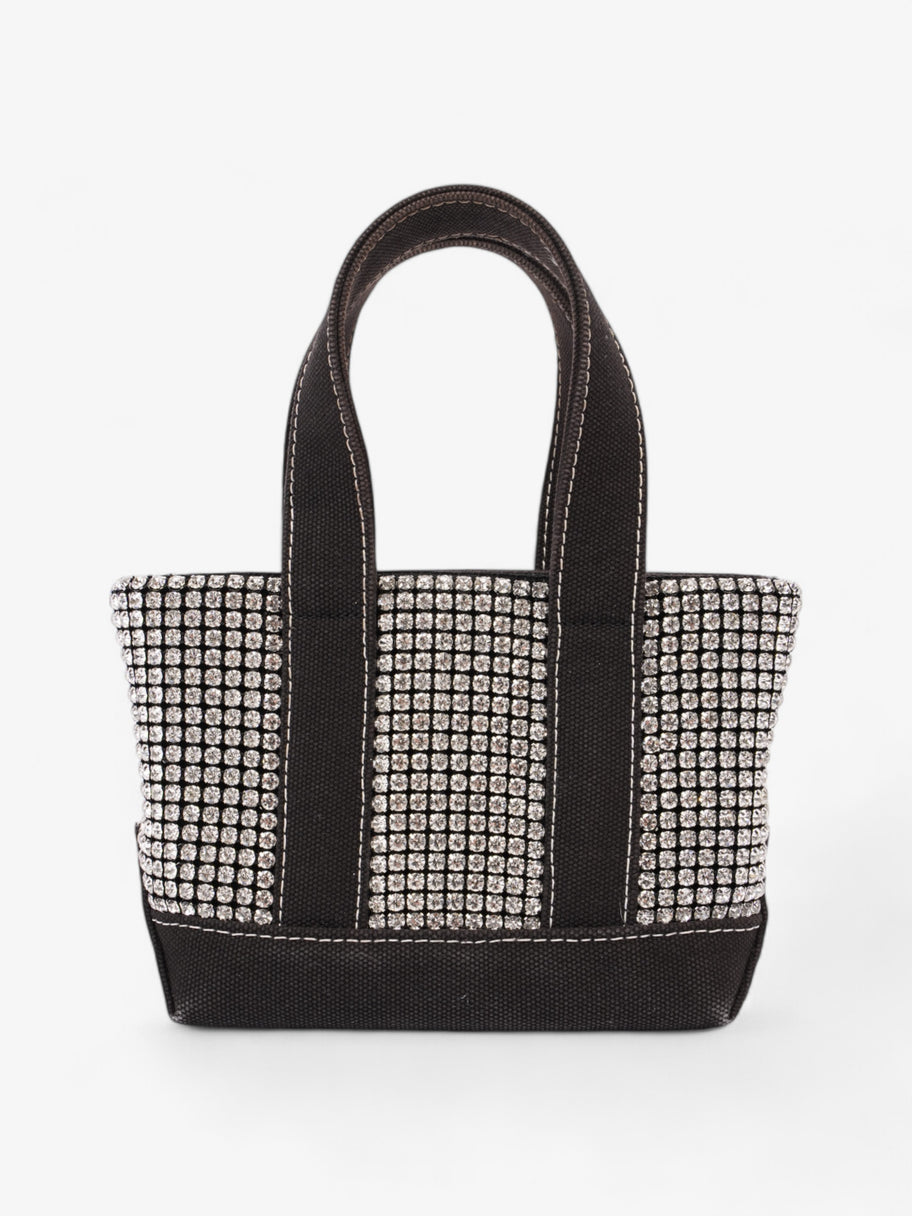 Alexander Wang Crystal-Embellished Cruiser Tote Bag Brown / Silver Cotton Mini Image 4