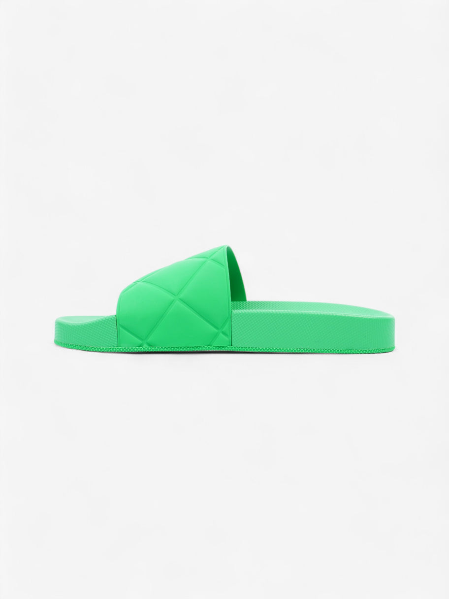 Bottega Veneta Quilted Slides Green Rubber EU 38 UK 5 Image 3