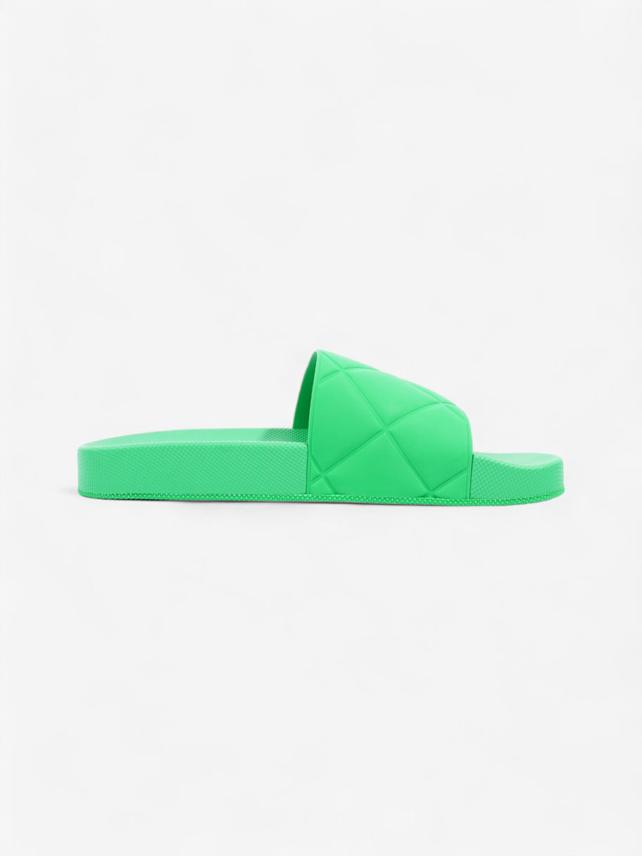 Bottega Veneta Quilted Slides Green Rubber EU 38 UK 5 Image 4