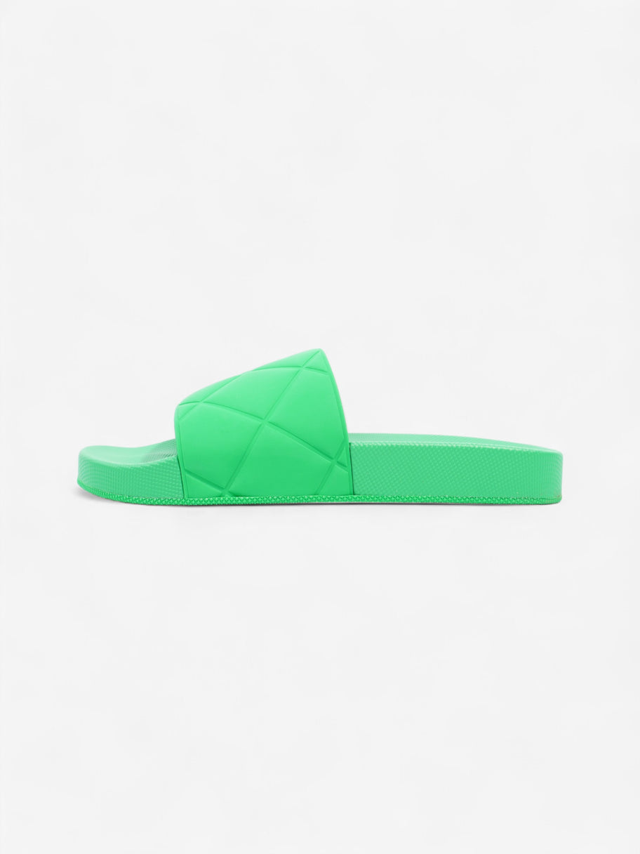 Bottega Veneta Quilted Slides Green Rubber EU 38 UK 5 Image 5