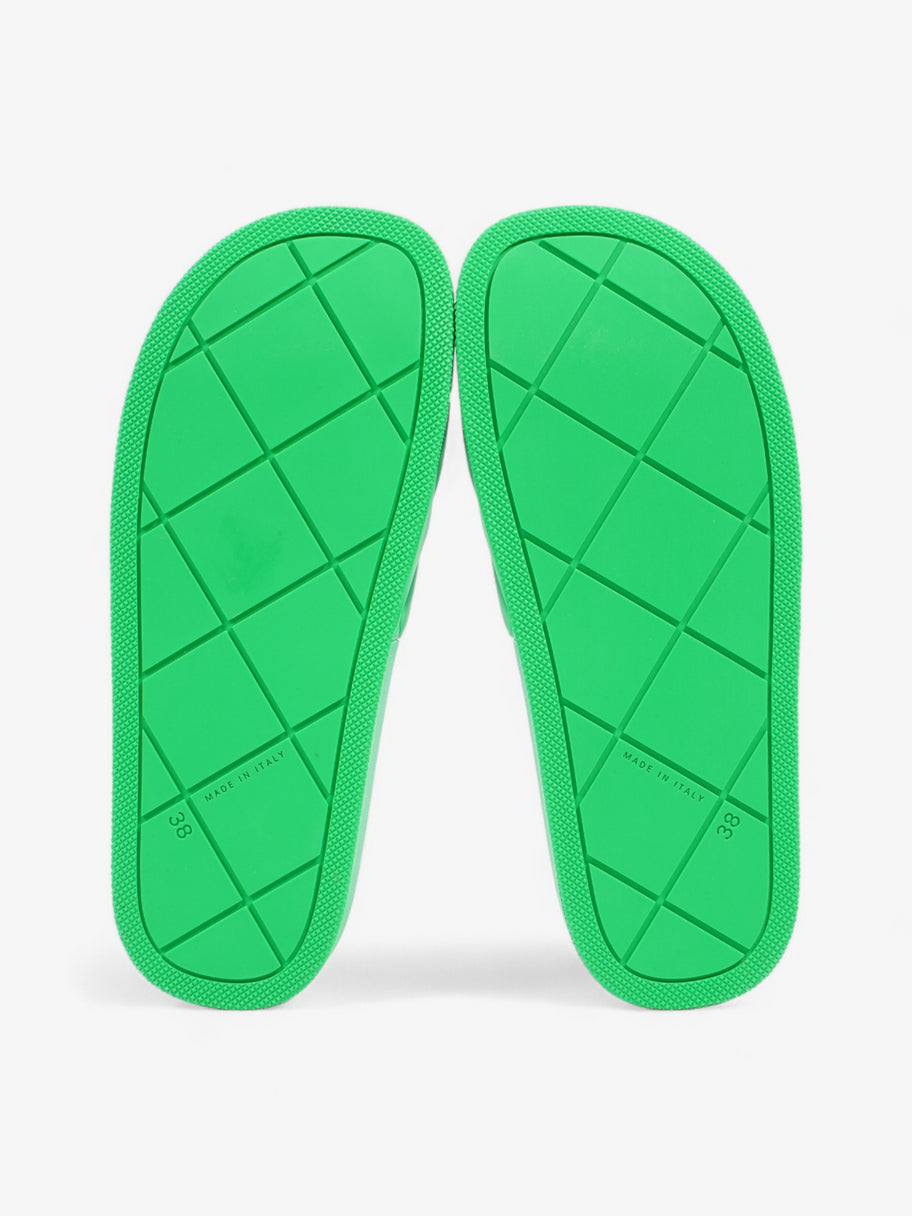 Bottega Veneta Quilted Slides Green Rubber EU 38 UK 5 Image 7