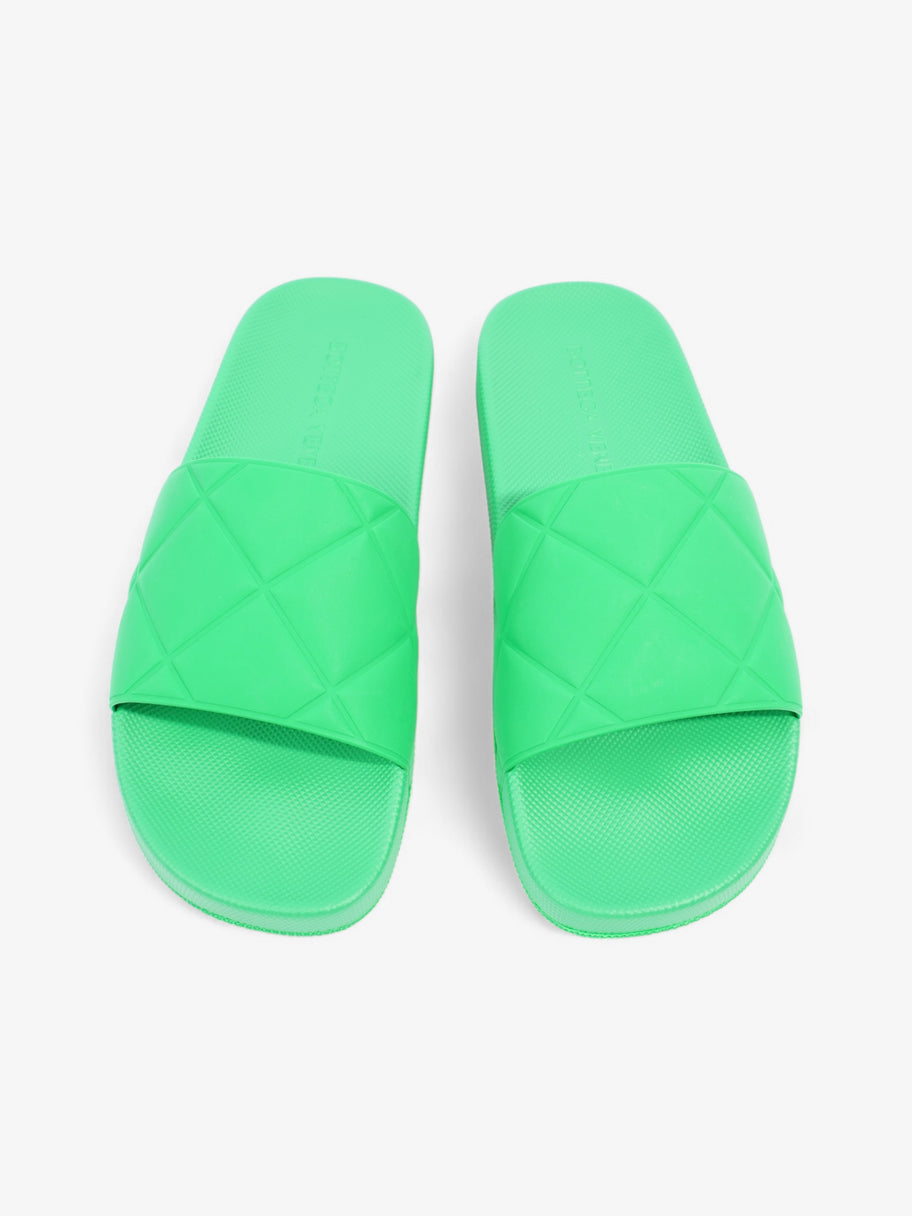 Bottega Veneta Quilted Slides Green Rubber EU 38 UK 5 Image 8