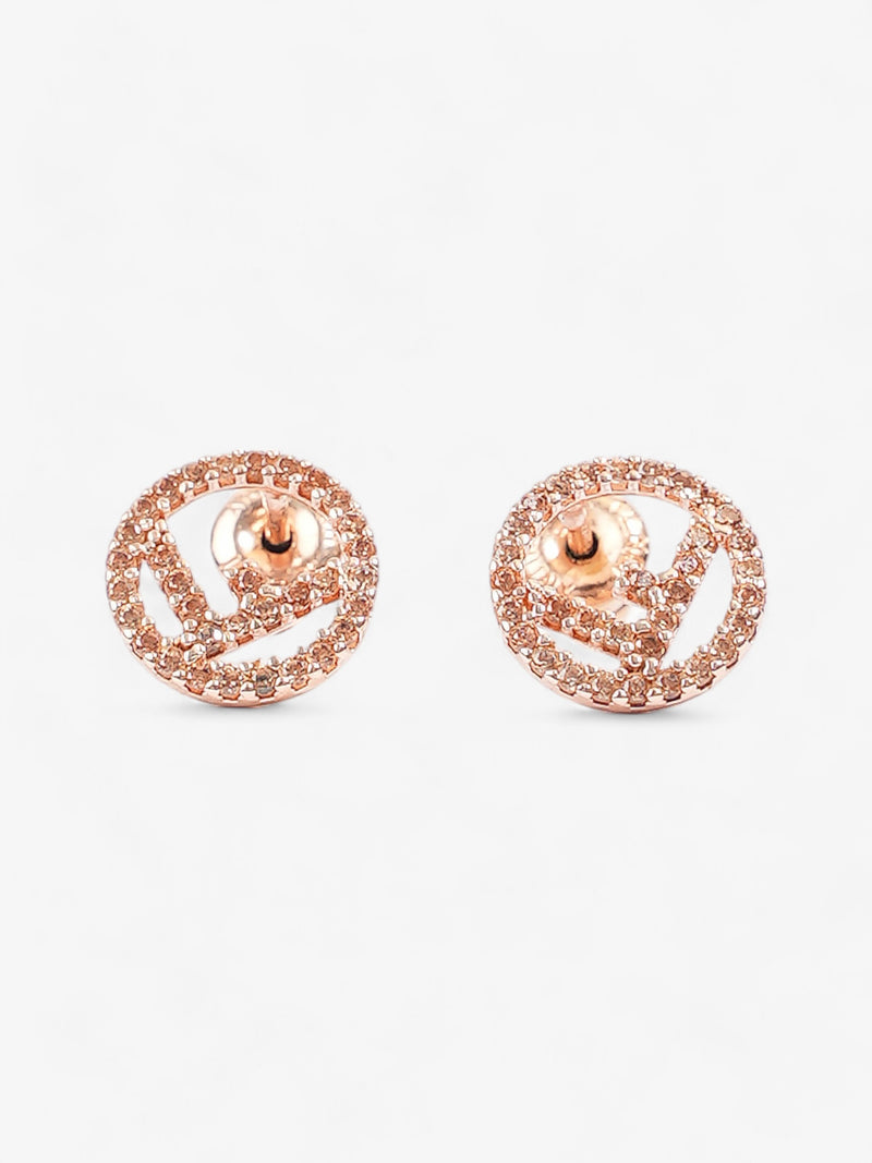  Fendi F Is Fendi Earrings Rose Gold Base Metal