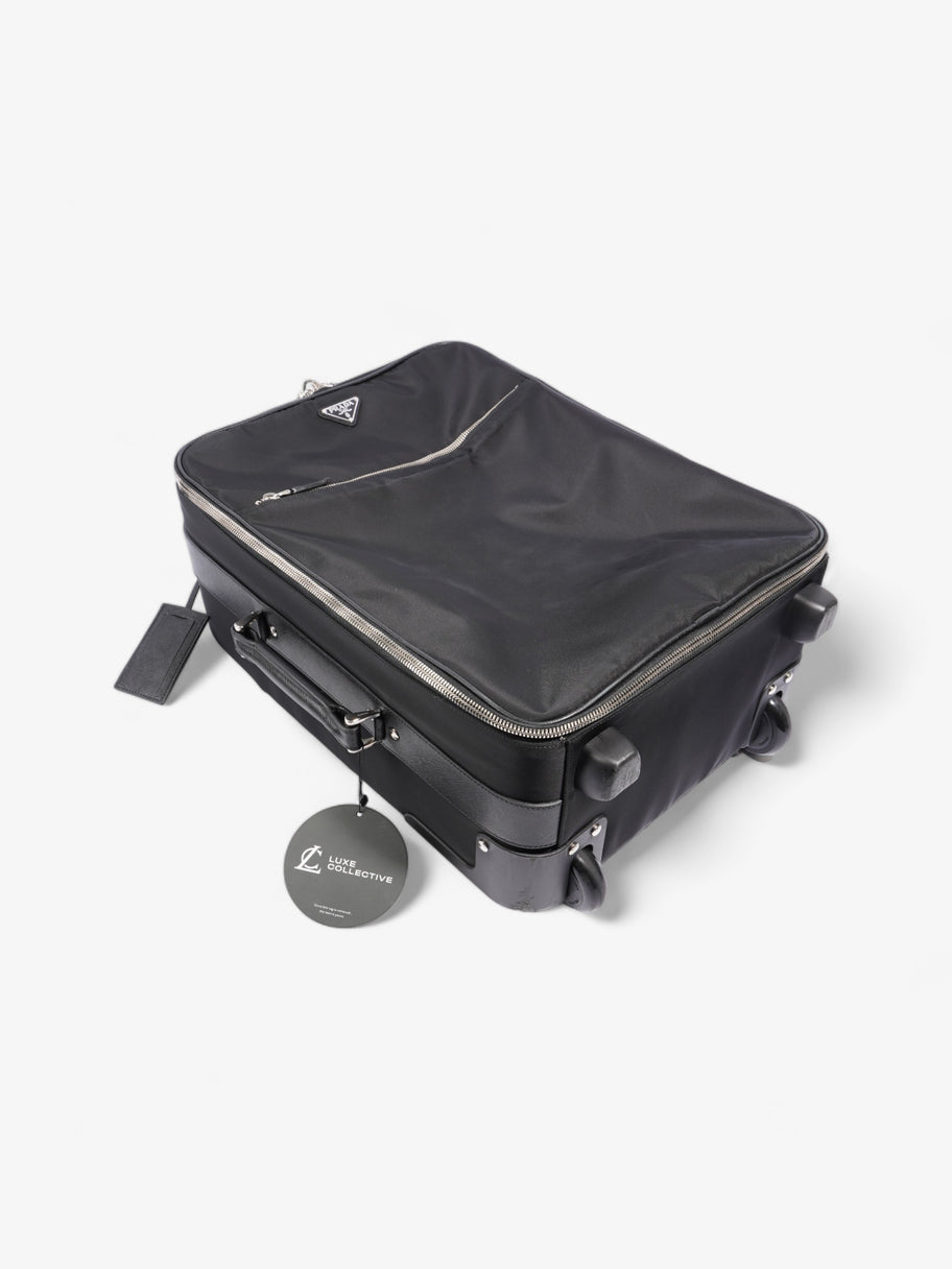 Prada Carry On Trolley Suitcase Black Re Nylon Image 12