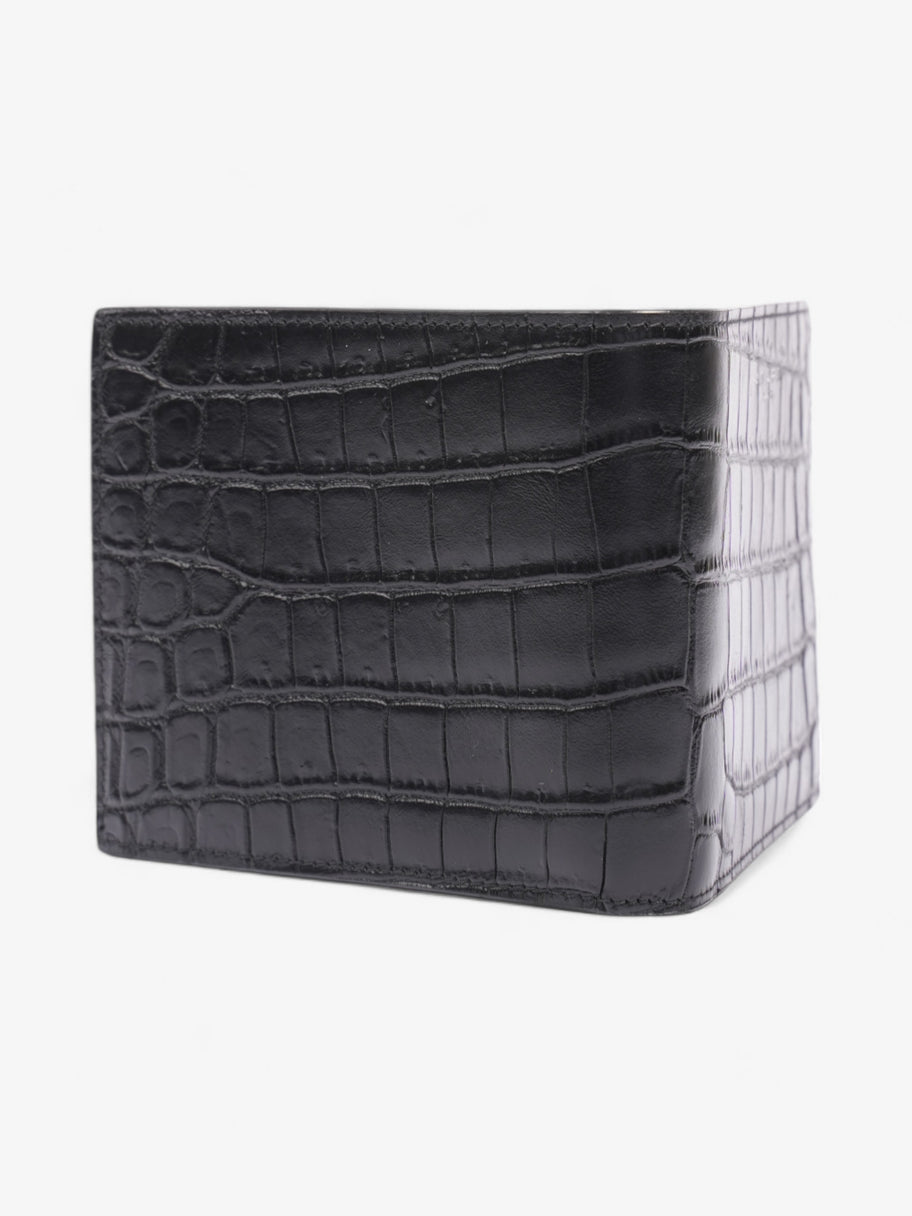 Saint Laurent Bi-Fold Wallet Black Embossed Leather Image 3