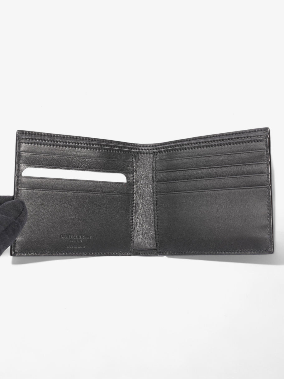 Saint Laurent Bi-Fold Wallet Black Embossed Leather Image 4