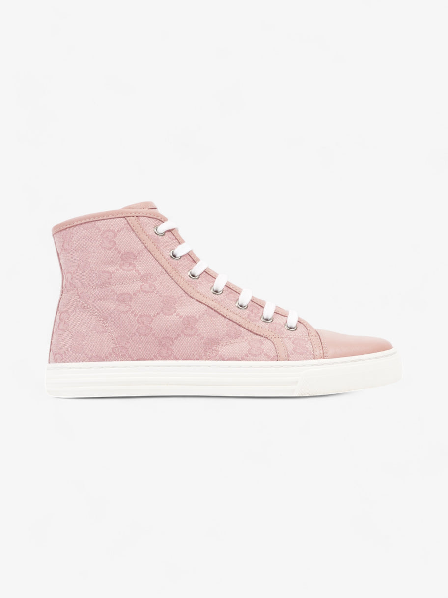 Gucci GG Monogram High-Top Sneakers Pink / White Canvas EU 38 UK 5 Image 1