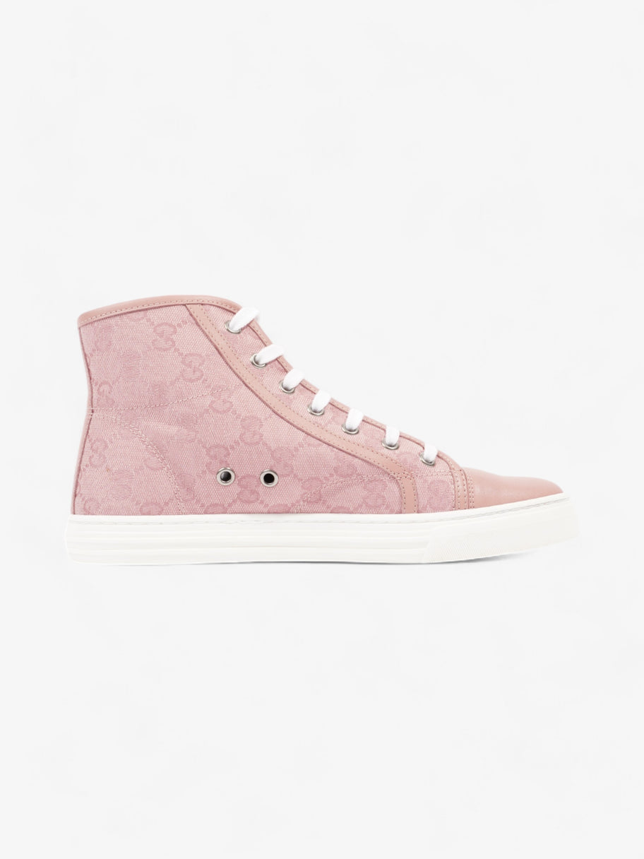 Gucci GG Monogram High-Top Sneakers Pink / White Canvas EU 38 UK 5 Image 4