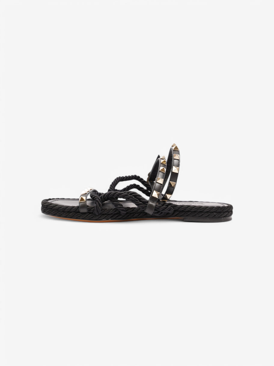 Valentino Rockstud Rope Sandal Black EU 37 UK 4 Image 3