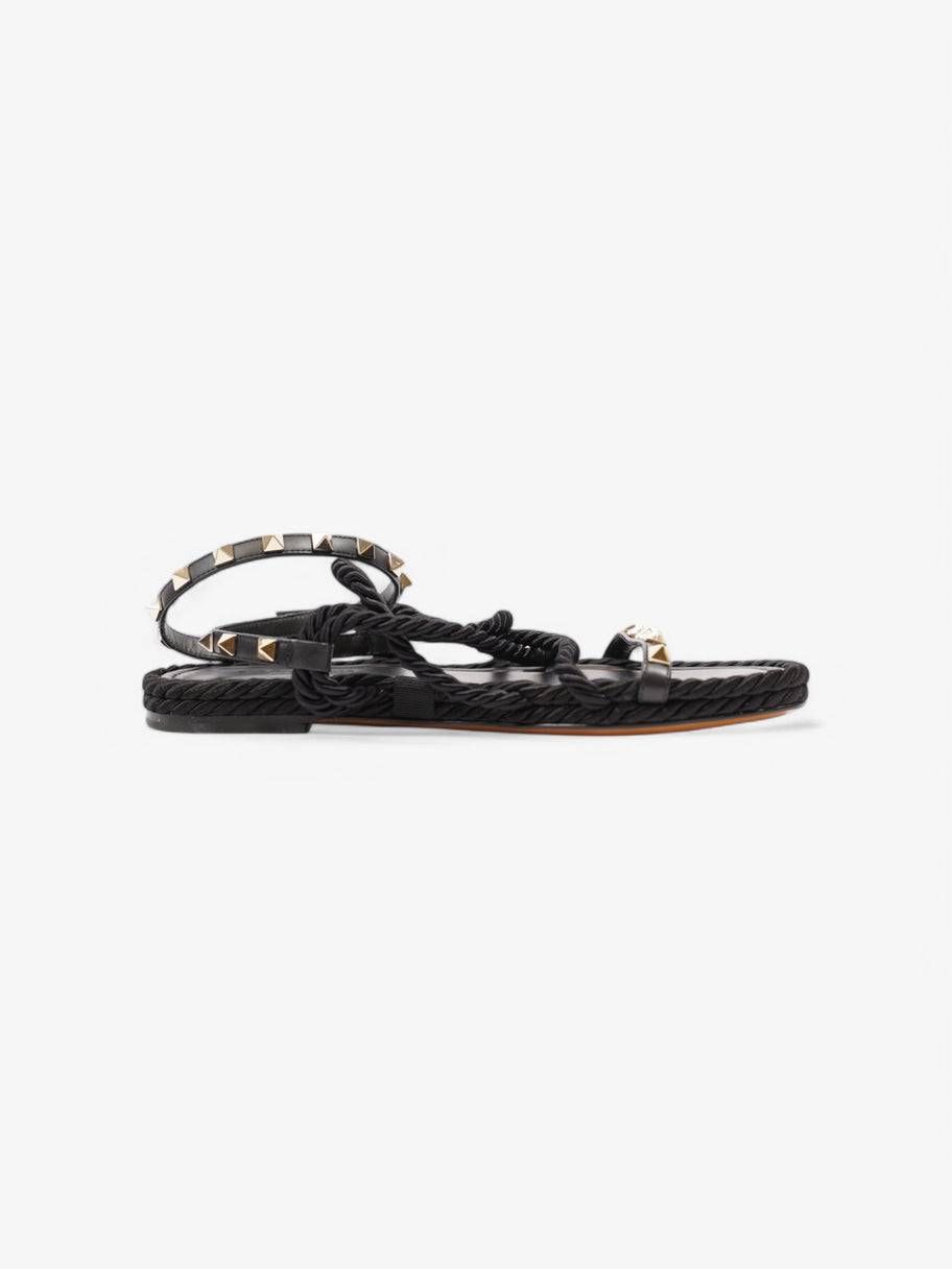 Valentino Rockstud Rope Sandal Black EU 37 UK 4 Image 4