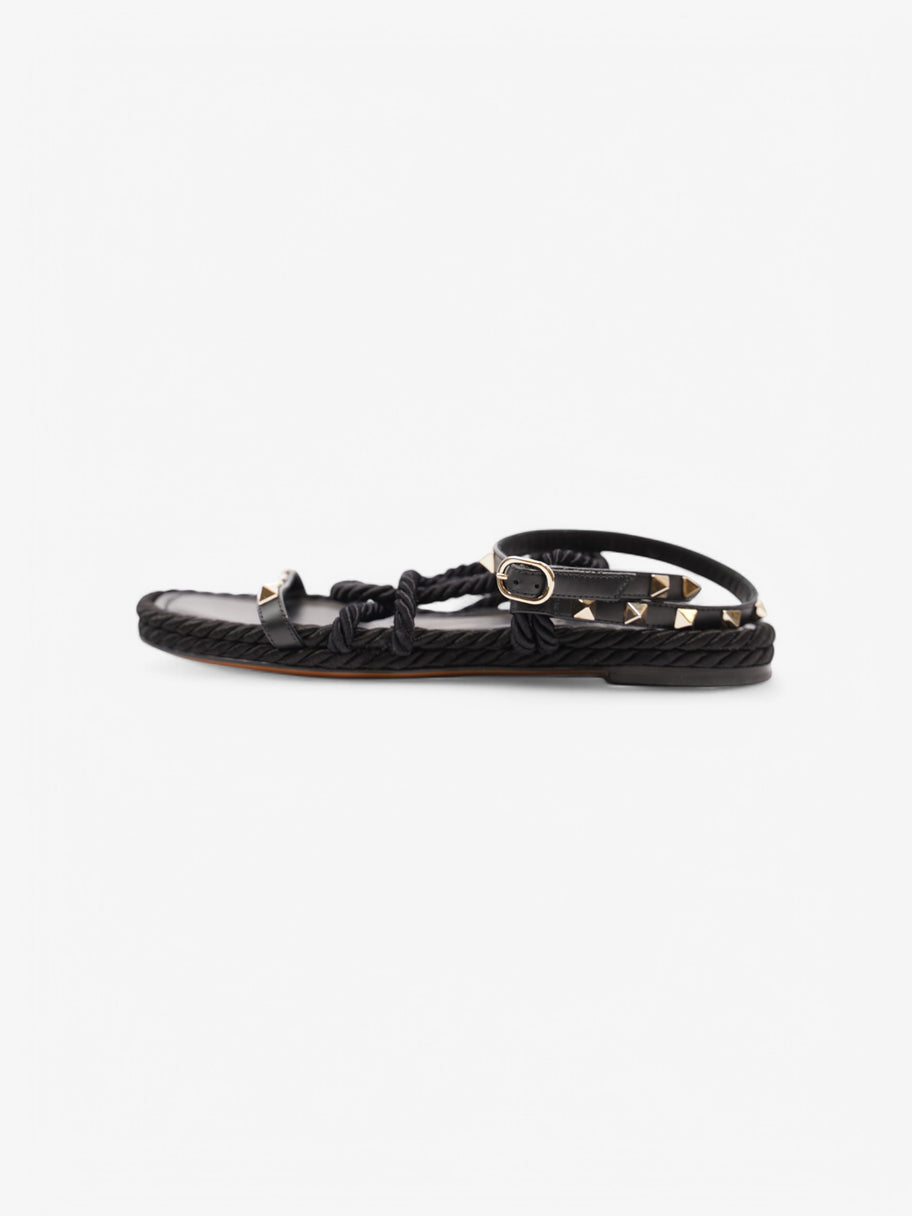 Valentino Rockstud Rope Sandal Black EU 37 UK 4 Image 5