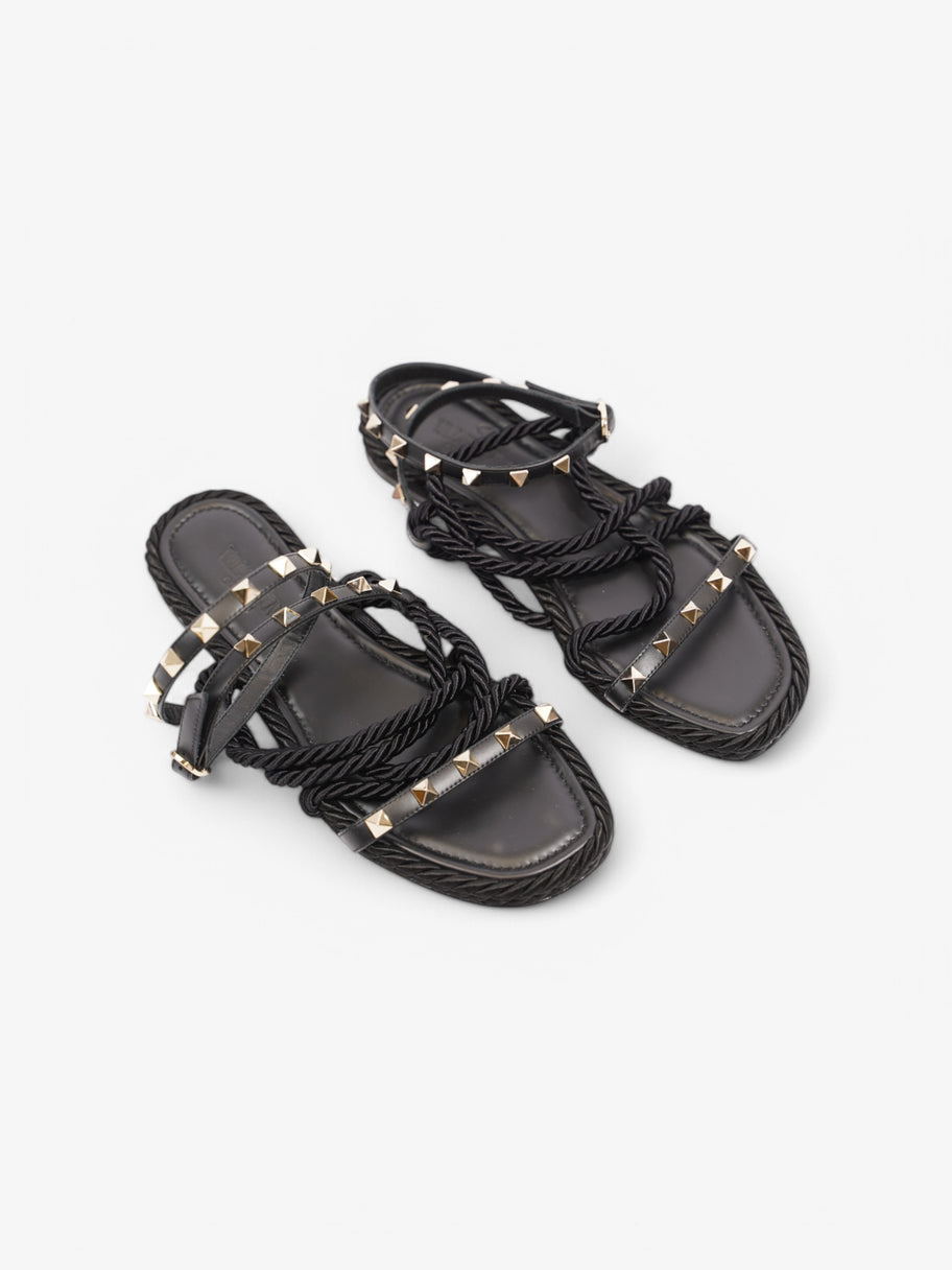 Valentino Rockstud Rope Sandal Black EU 37 UK 4 Image 7