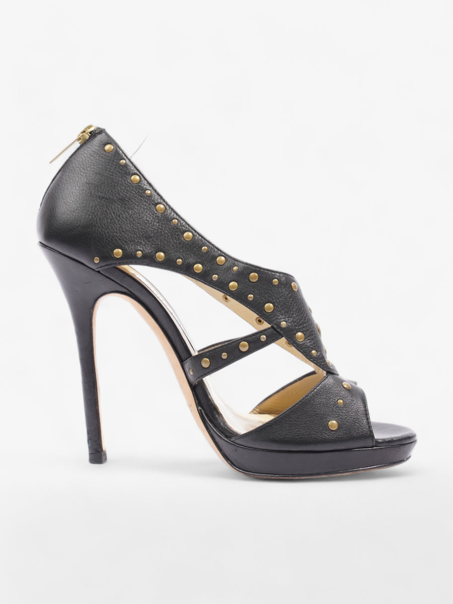 Jimmy Choo Prairie Sandals  120mm Black Leather EU 37.5 UK 4.5 Image 4