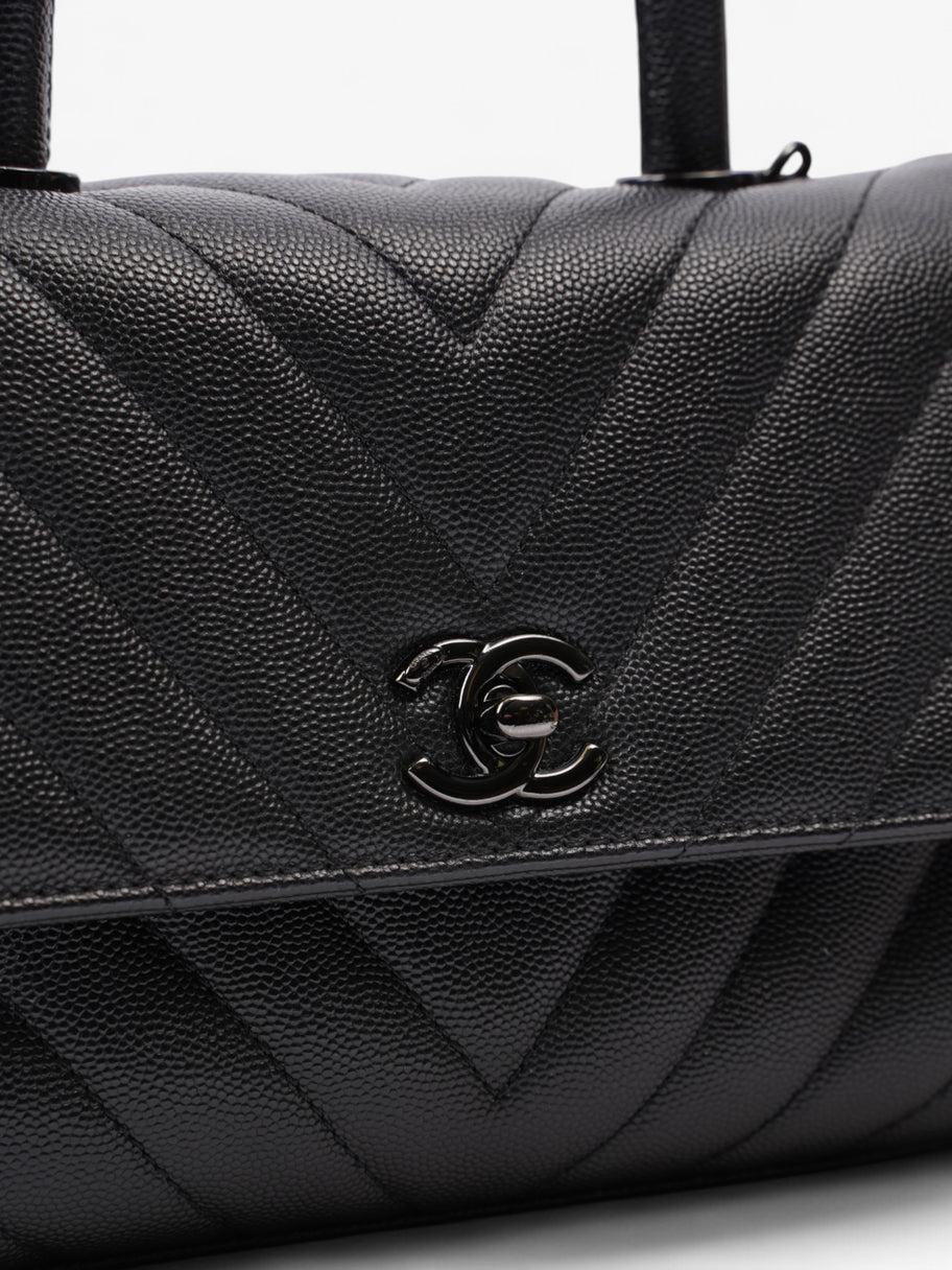 Chanel Coco Top Handle So Black Caviar Leather Small Image 8