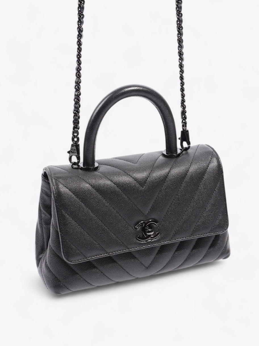 Chanel Coco Top Handle So Black Caviar Leather Small Image 9