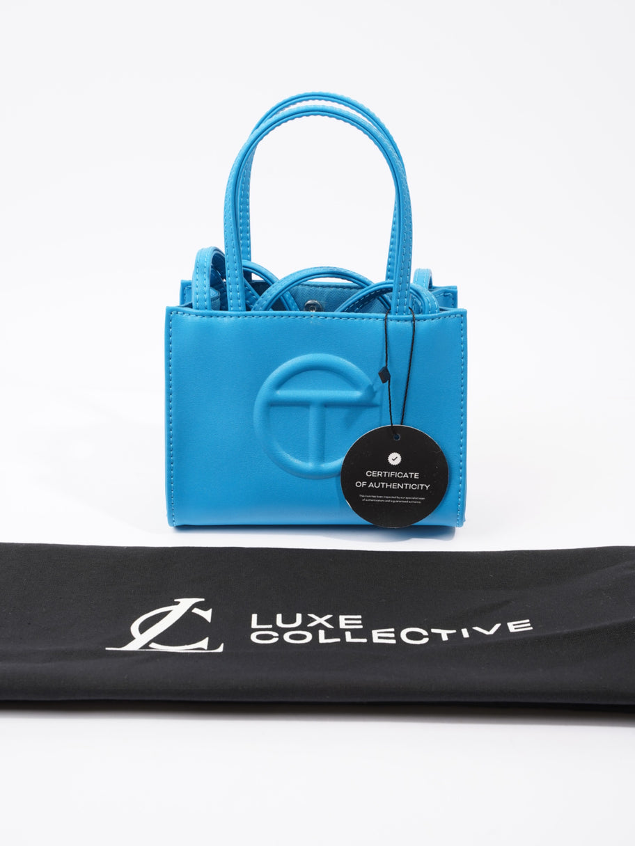 Telfar Small Shopping Bag Cyan Polyurethane Image 10