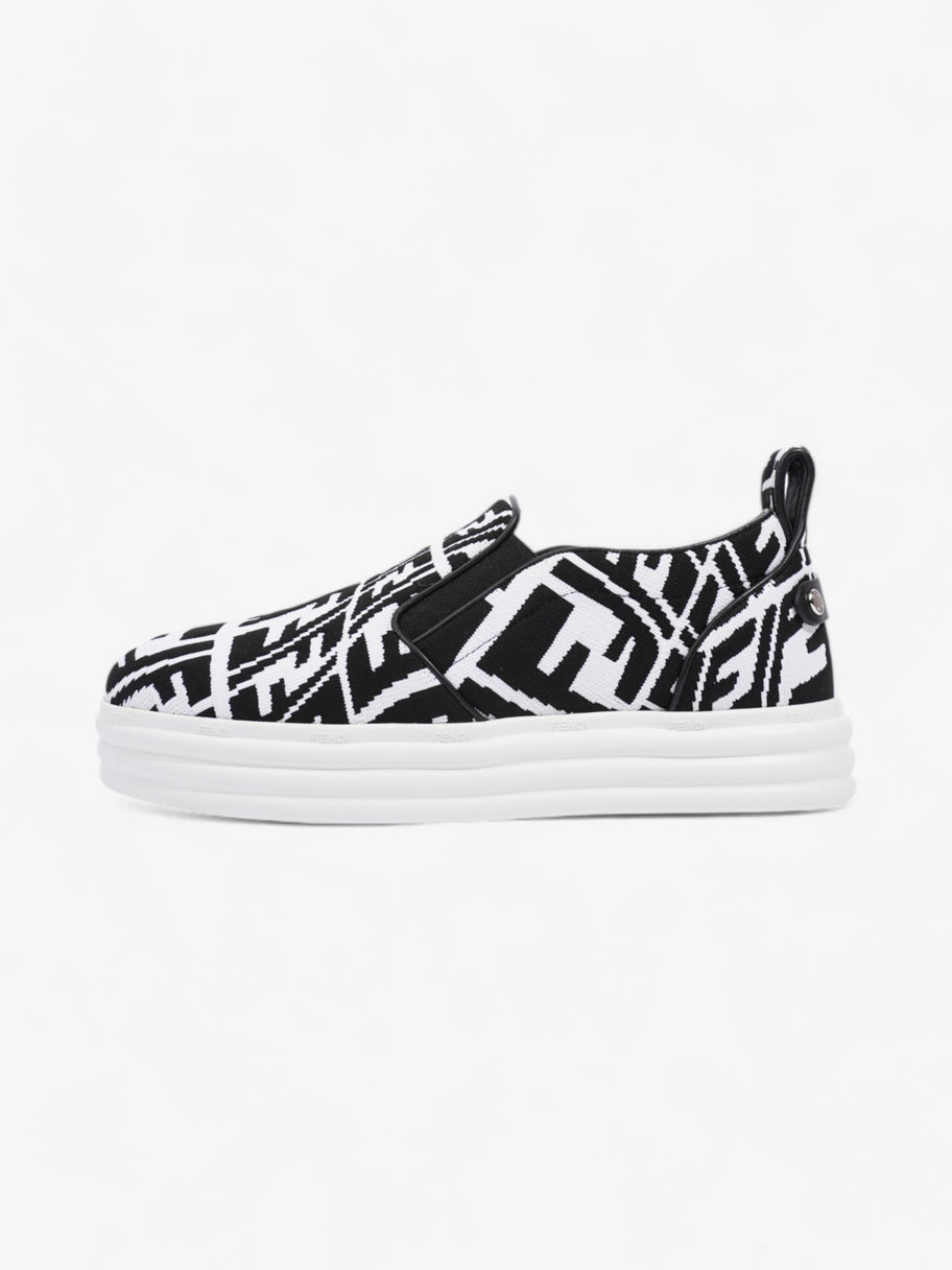 Fendi Rise Slip On White / Black Cotton EU 38 UK 5 Image 5