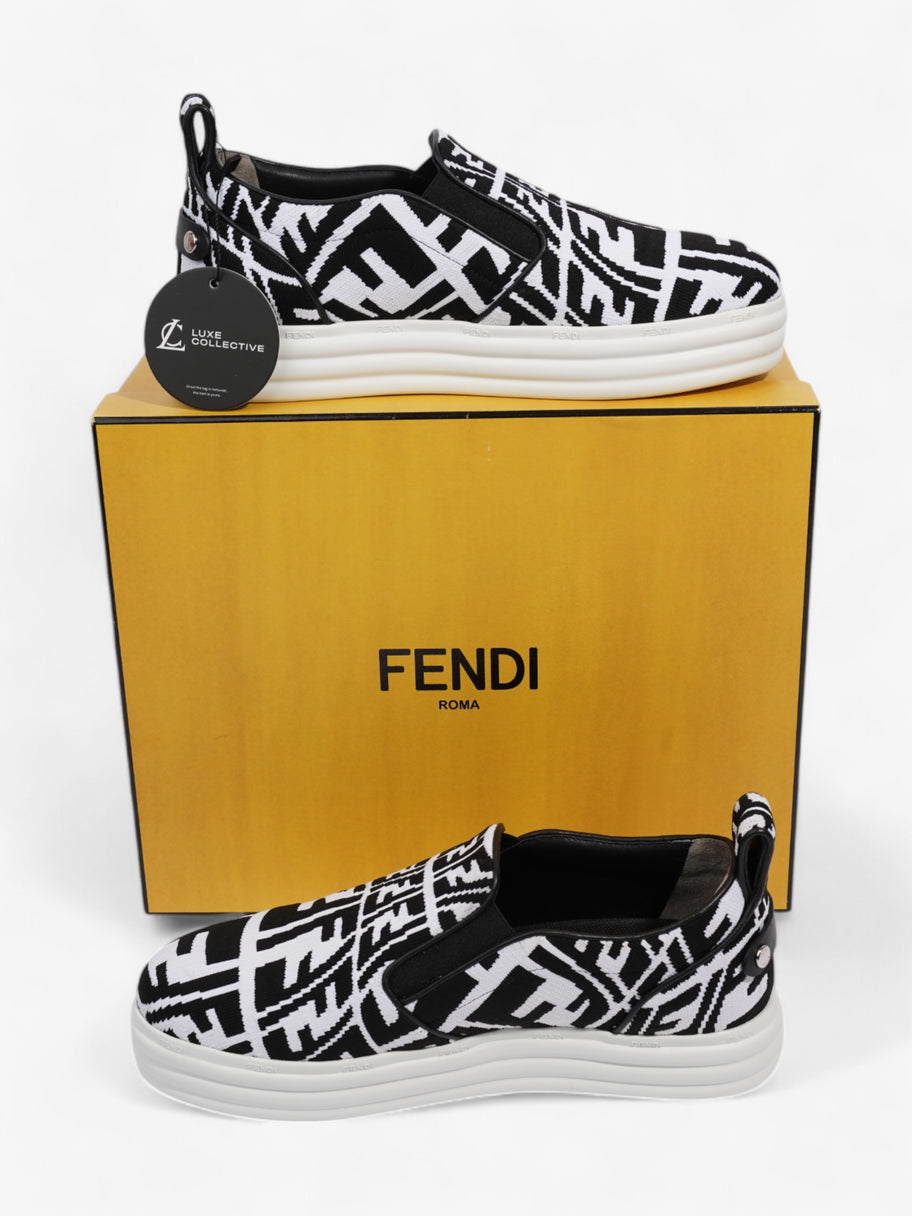 Fendi Rise Slip On White / Black Cotton EU 38 UK 5 Image 9