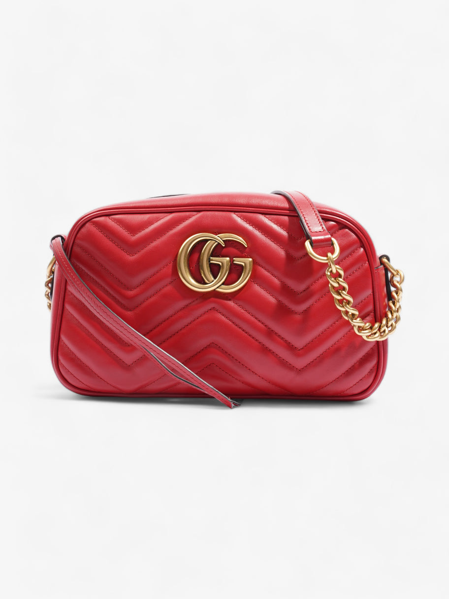 GG Marmont Red Matelasse Leather Small Image 1