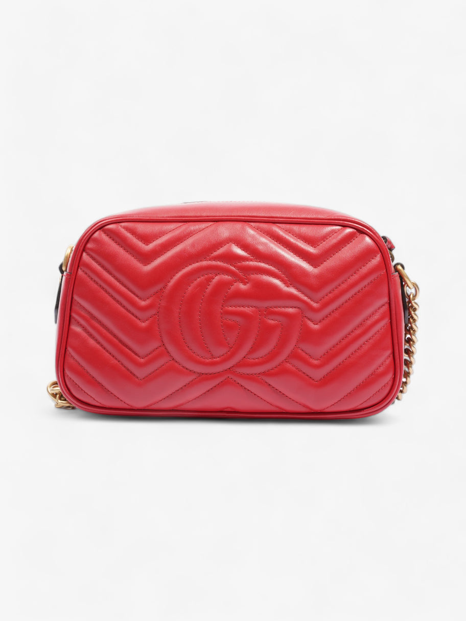 GG Marmont Red Matelasse Leather Small Image 4